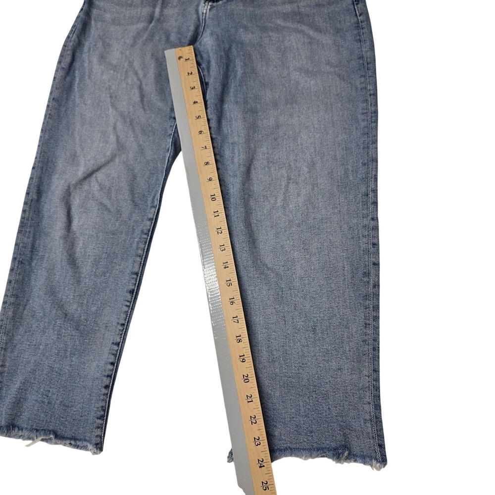 Banana Republic High Rise Straight Leg Jeans Light Wash Raw Hem Vintage 30P - Picture 5 of 9